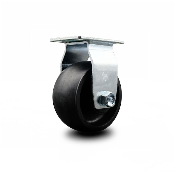 4 Inch Glass Filled Nylon Wheel Rigid Caster with Ball Bearing